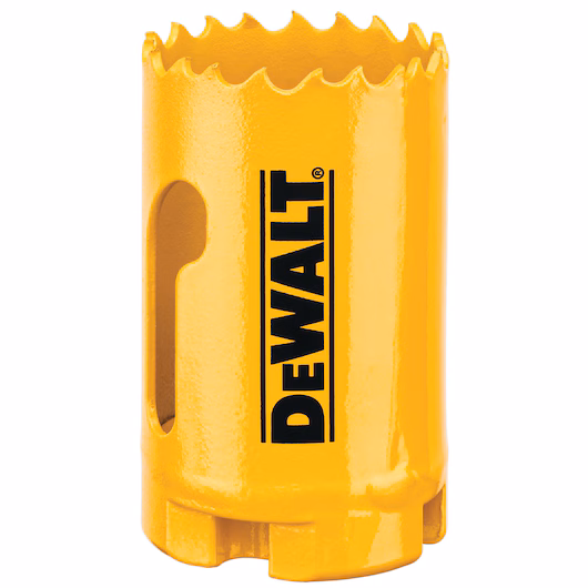 DeWALT® DAH180023 Hole Saw, 1-7/16 in Dia, 1-3/4 in D Cutting, Bi-Metal Cutting Edge, 5/8-18 Arbor