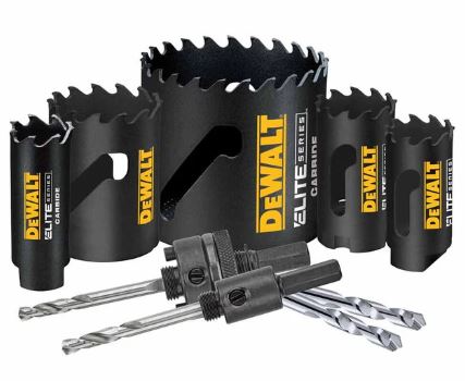 DeWALT® DAH39CTSET Hole Saw Set, 9 Pieces, For Use With MILWAUKEE® Carbide Tipped Hole Sa