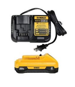 DeWALT® DCB240C Compact Battery, 4 Ah Li-Ion Battery, 20 V DC Charge, For Use With 20V MAX* Tools and Chargers