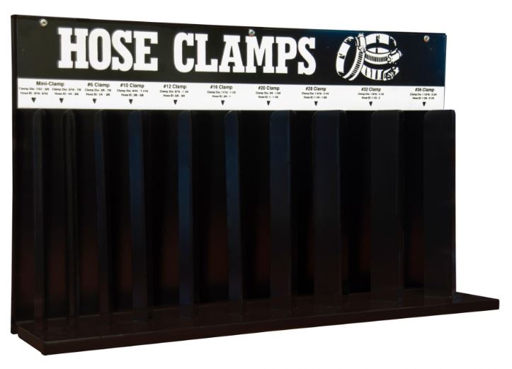DURHAM MFG® 907-08-S129 Hose Clamp Rack, Steel Bolt, Powder Coated