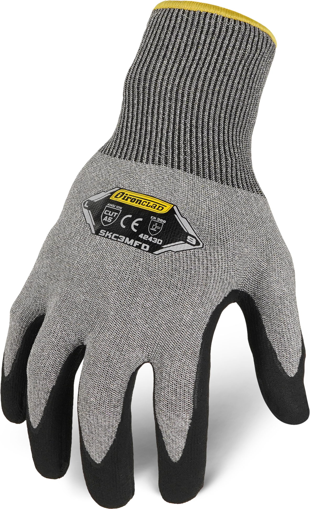 COMMAND™ A5 MICROFOAM NITRILE DOTTED, GREY, SZ S
