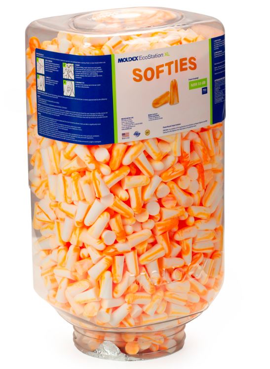 Moldex Softies® EcoStation® XL Uncorded Disposable Foam Earplug Dispenser Refill 6532, NRR 33 dB