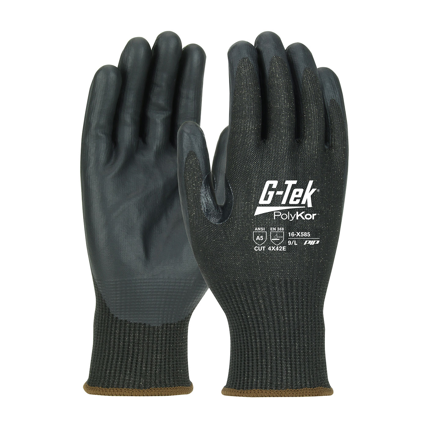 GLOVE XL G-TEK POLYKOR BLACK 13G SHELL