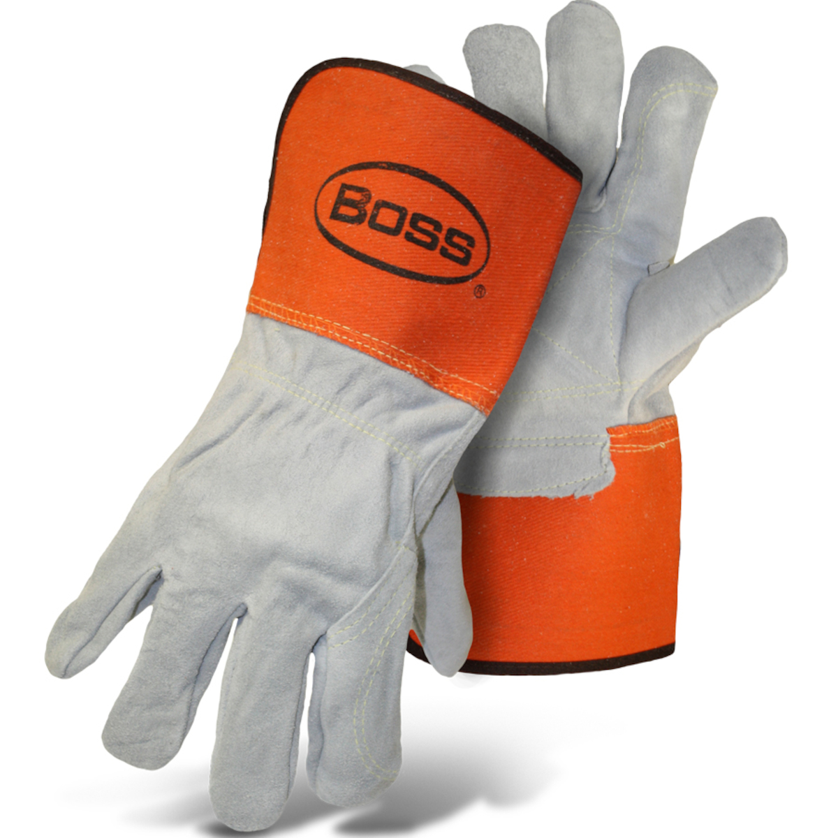 GLOVE LEATHER PALM W/ RUBBER CUFF