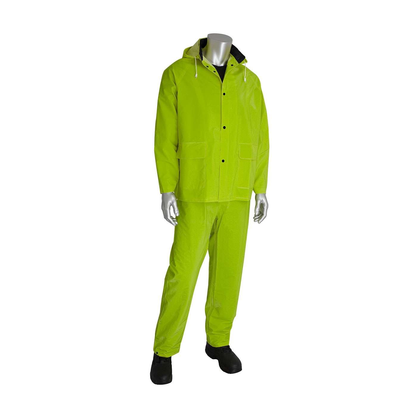 RAINSUIT 3PC. .35MM PVC/POLYESTER HOOD