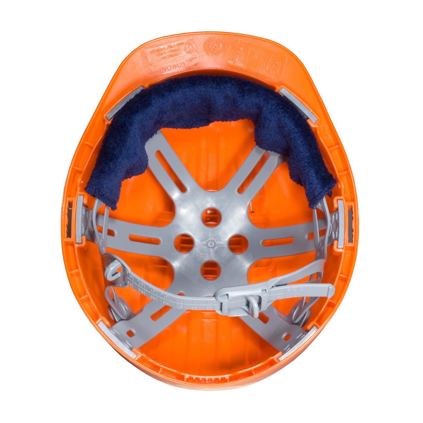 PIP® 396-20870-NAV EZ-Cool® Hard Hat Sweatband, Universal, Navy Blue, Cotton Terry Cloth with Plastic Snap