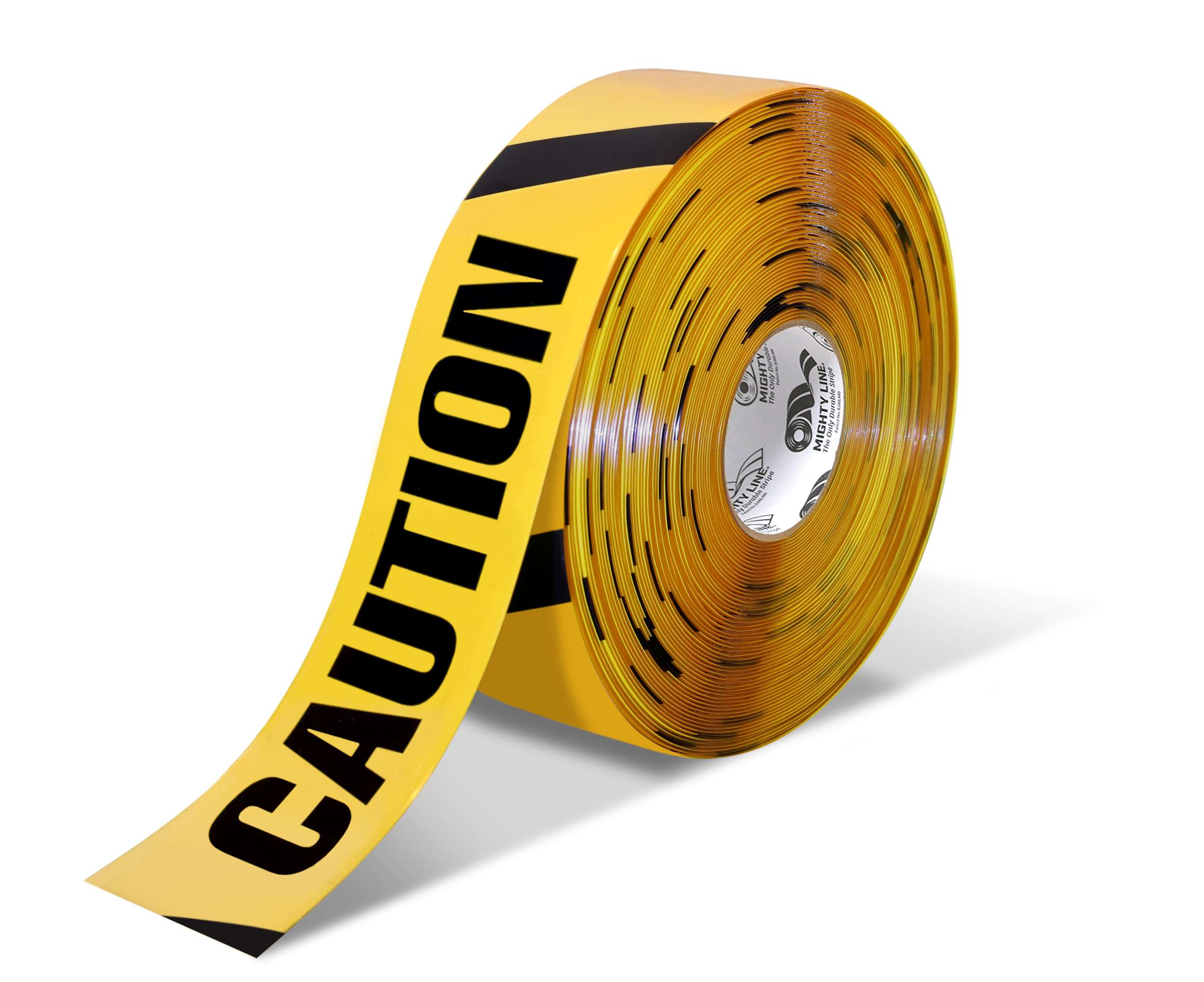 Mighty Line 3" Wide Caution Floor Tape - 100 foot Roll