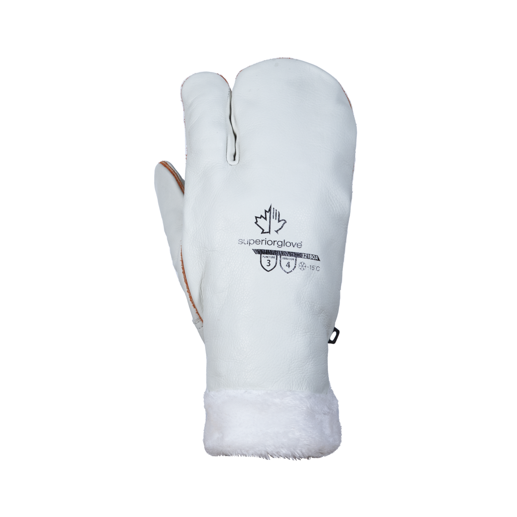 MITT 1 FGR GRAIN PILE LND WHITE L