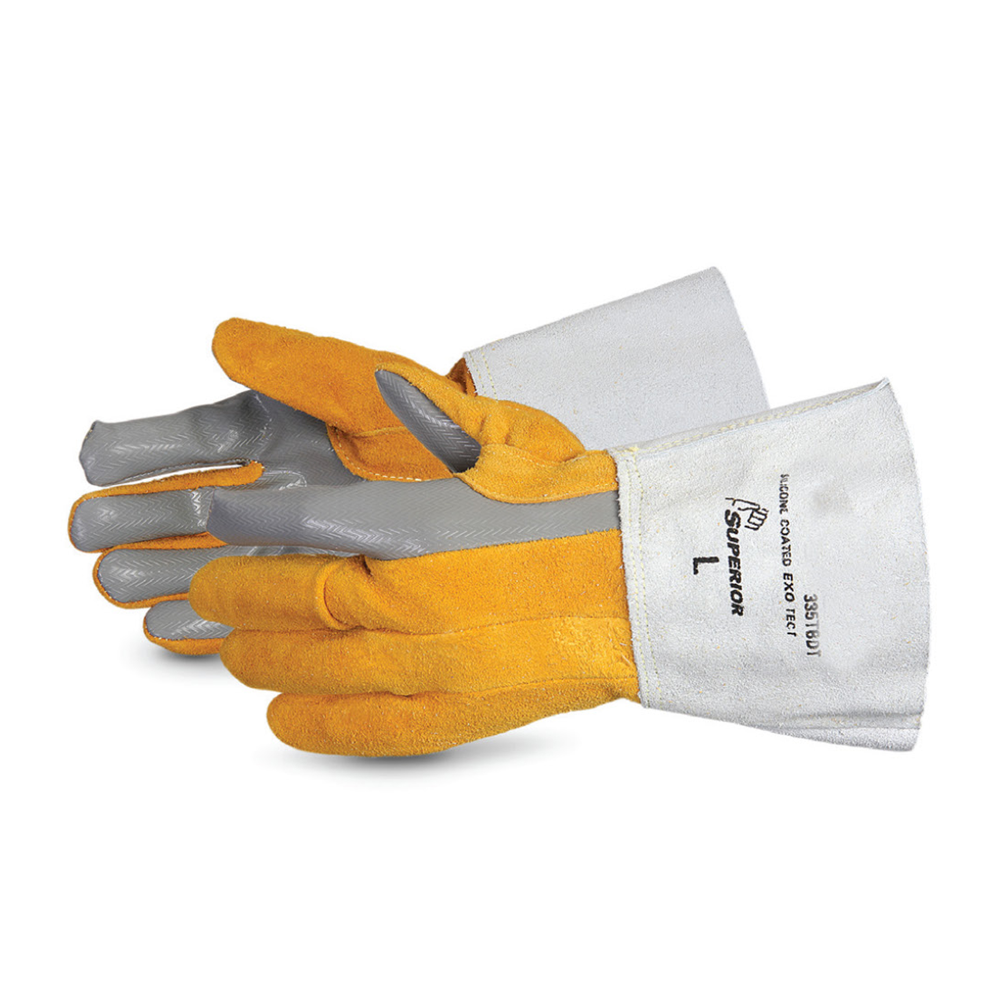 GLOVE TIG LEATHER TEMPERBLOC PALM TAN L