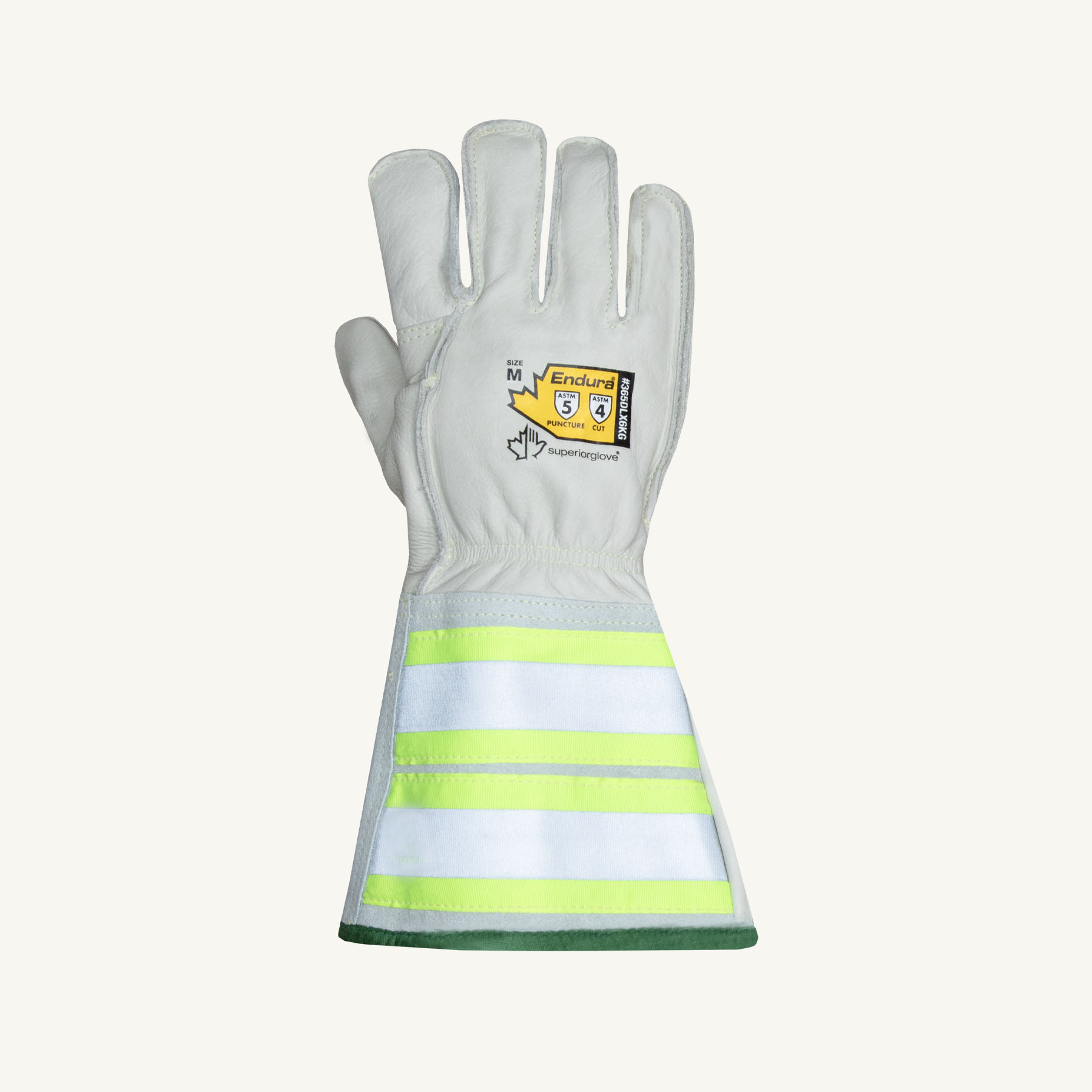 GLOVE CUT A4 LINEMAN 6IN CUFFS VP WHT L