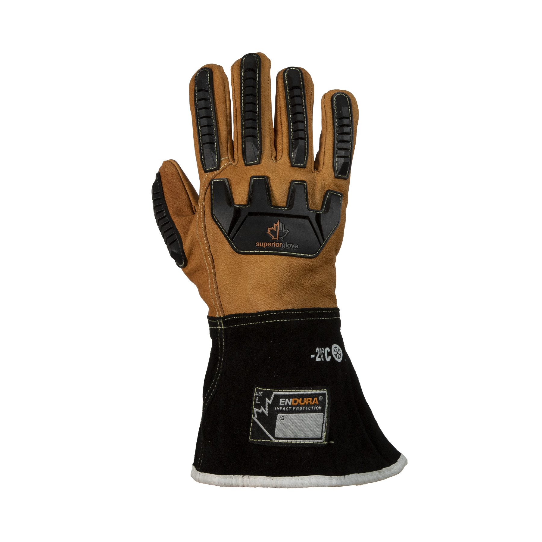 GLOVE COLD RATED DURABLE LEATHER TAN L