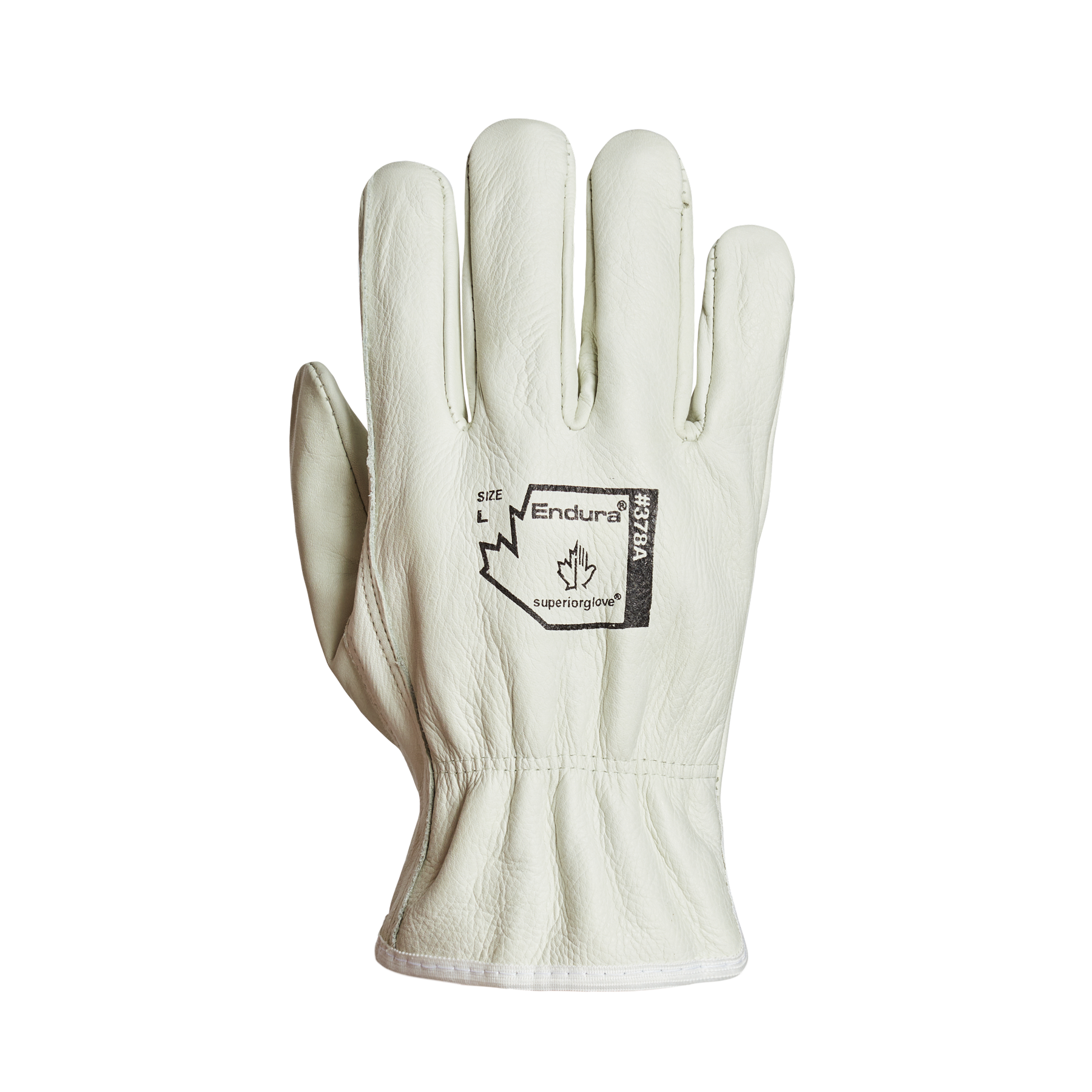 GLOVE COW LEATHER FOR LOW HZRD VP WHT M
