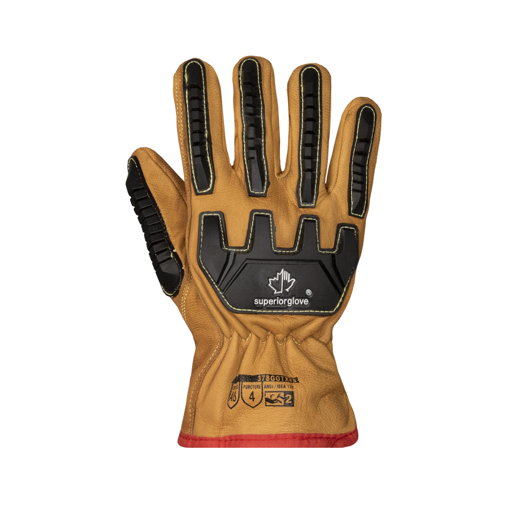 GLOVE LEATHER CUT A6 IMPACT 2 TAN S