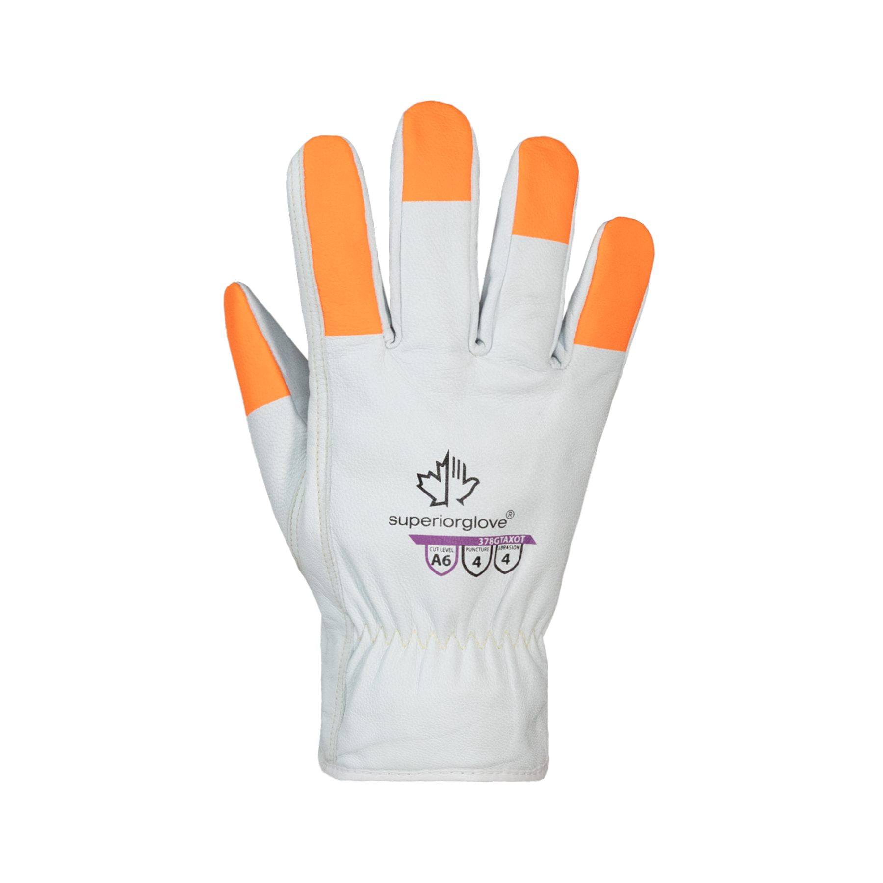 GLOVE CUT A6 HIVIZ FINGERTIPS WHITE XL