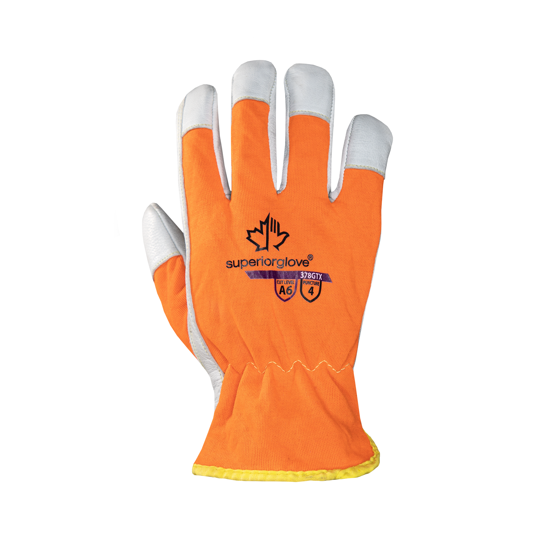 GLOVE HIVIZ CUTA6 LTHR GRIP VP HVORG XL