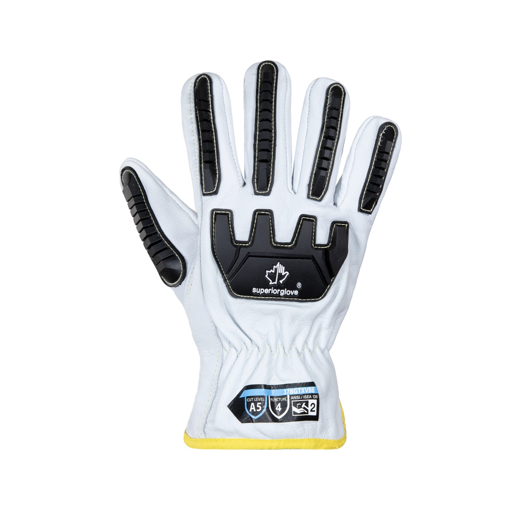GLOVE LEATHER CUT A5 UNPADDED VP WHT L