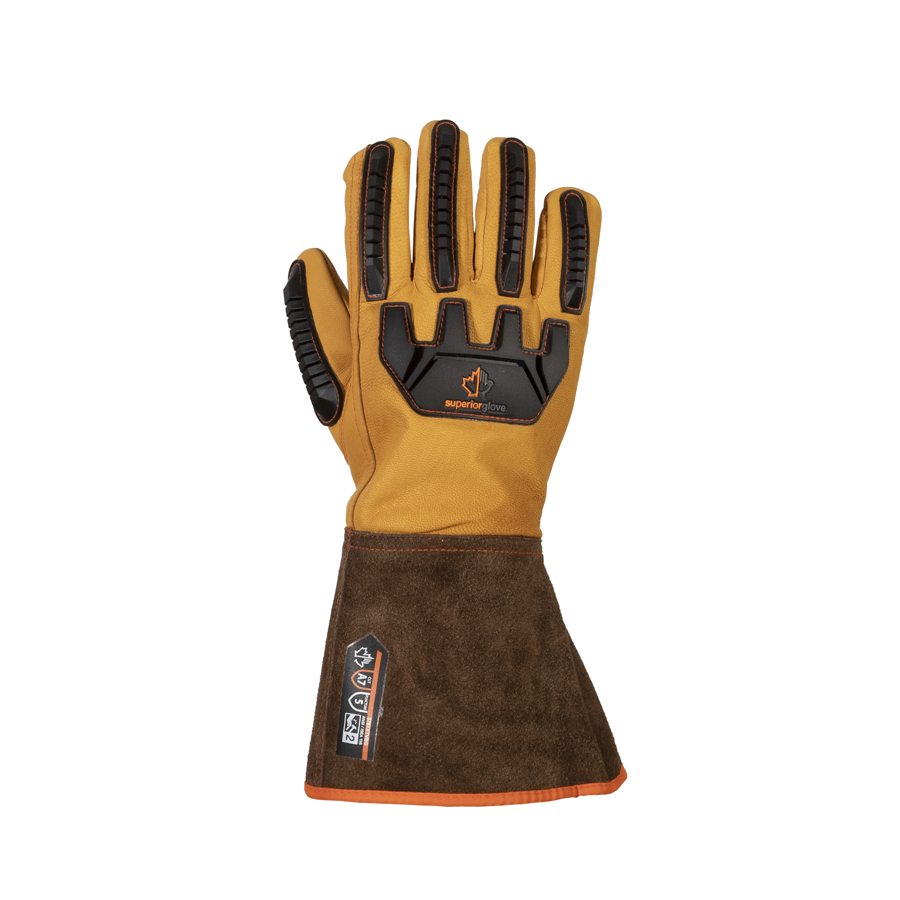 GLOVE COLD CUT A6 IMPACT LEATHER TAN S