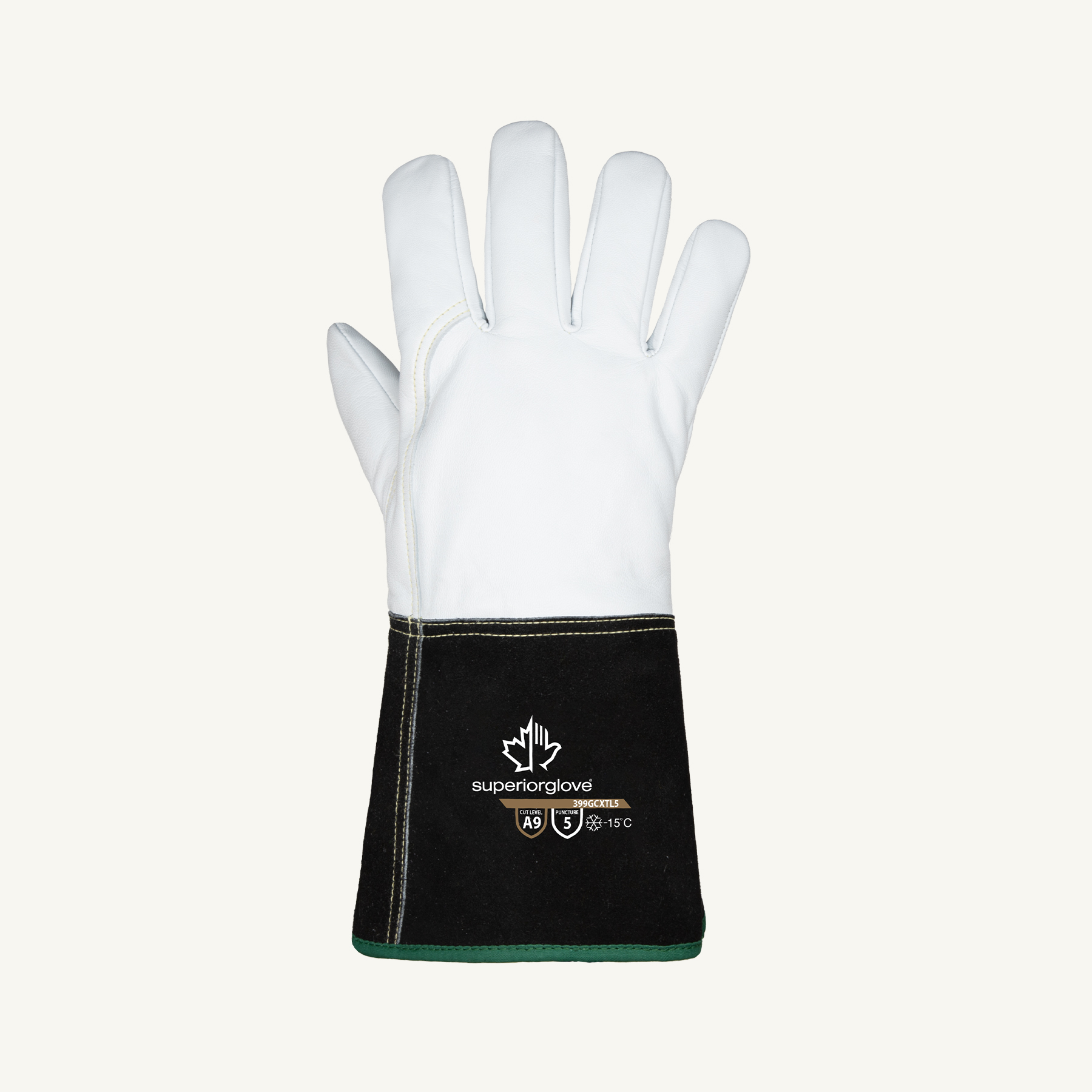 GLOVE COLD RATED CUT A9 LEATHER WHITE M
