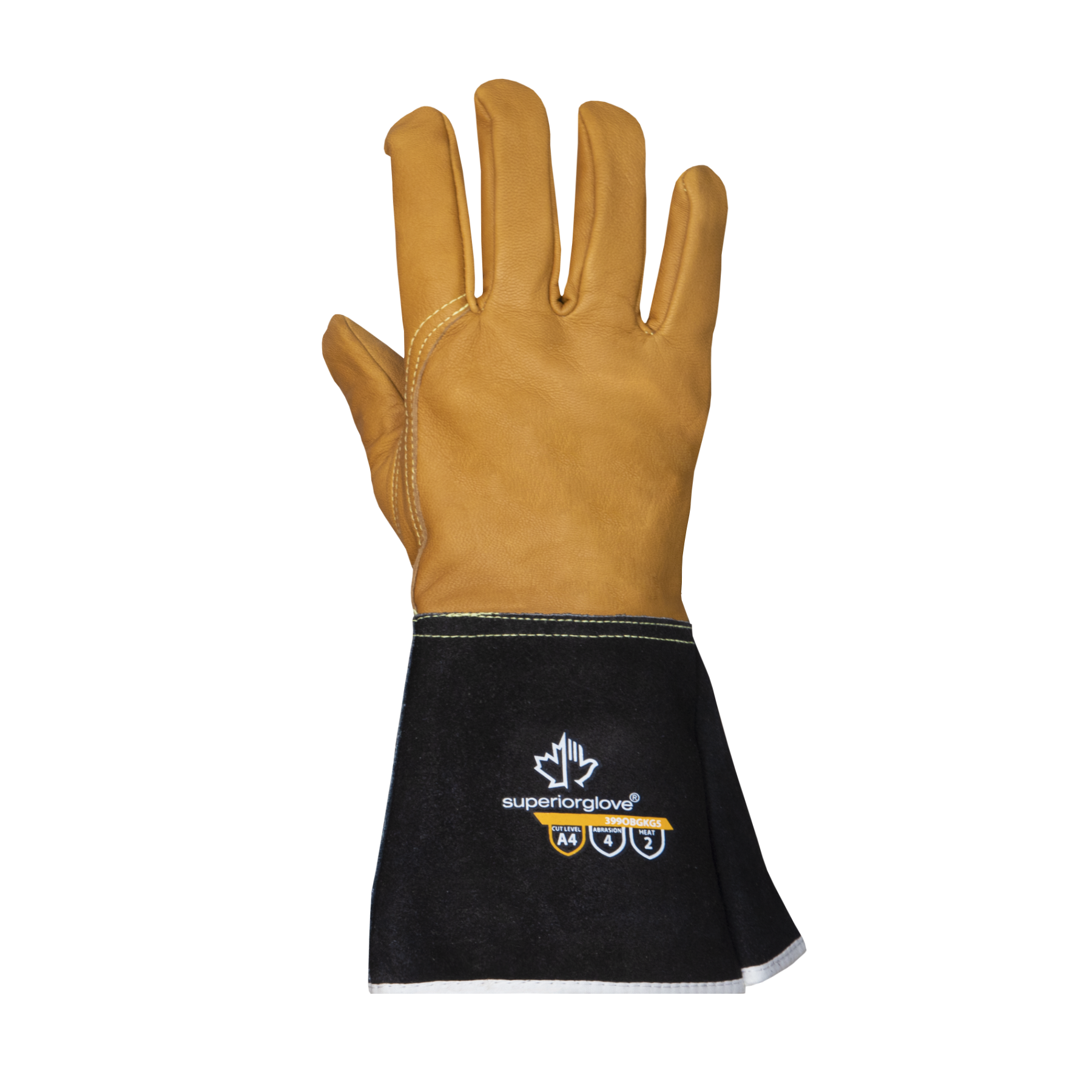GLOVE CU A4 LEATHER 6IN CUFFS VP TAN L