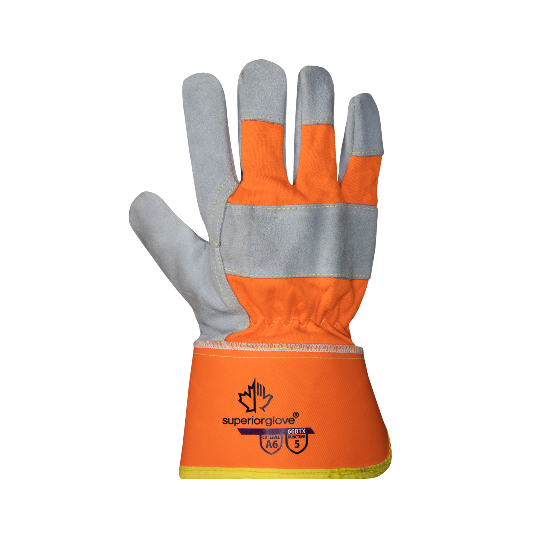 GLOVE HIVIZ CUTA6 LTHR GRIP VP HVORG XL