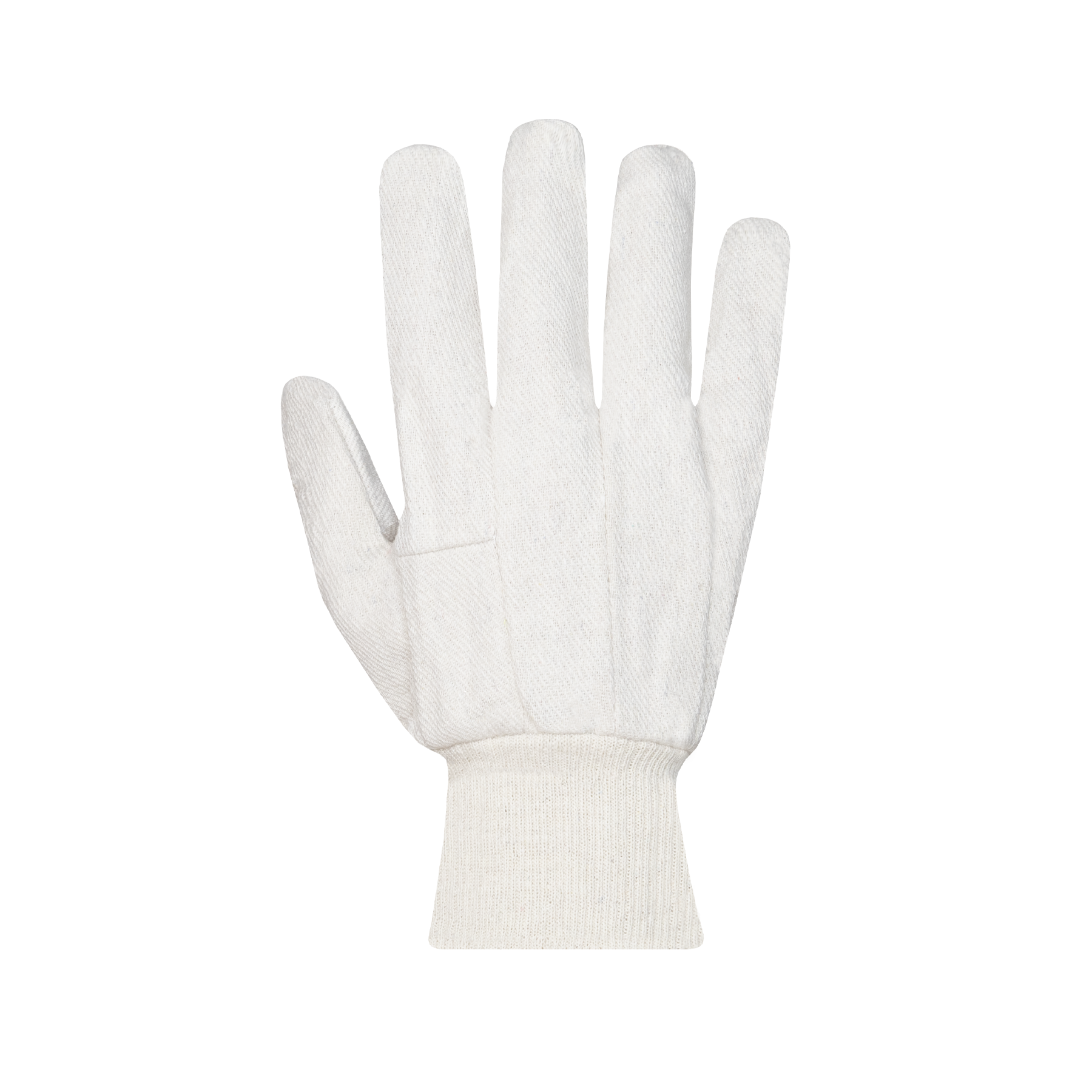 GLOVE MENS COTTON KNITWRIST WHITE L