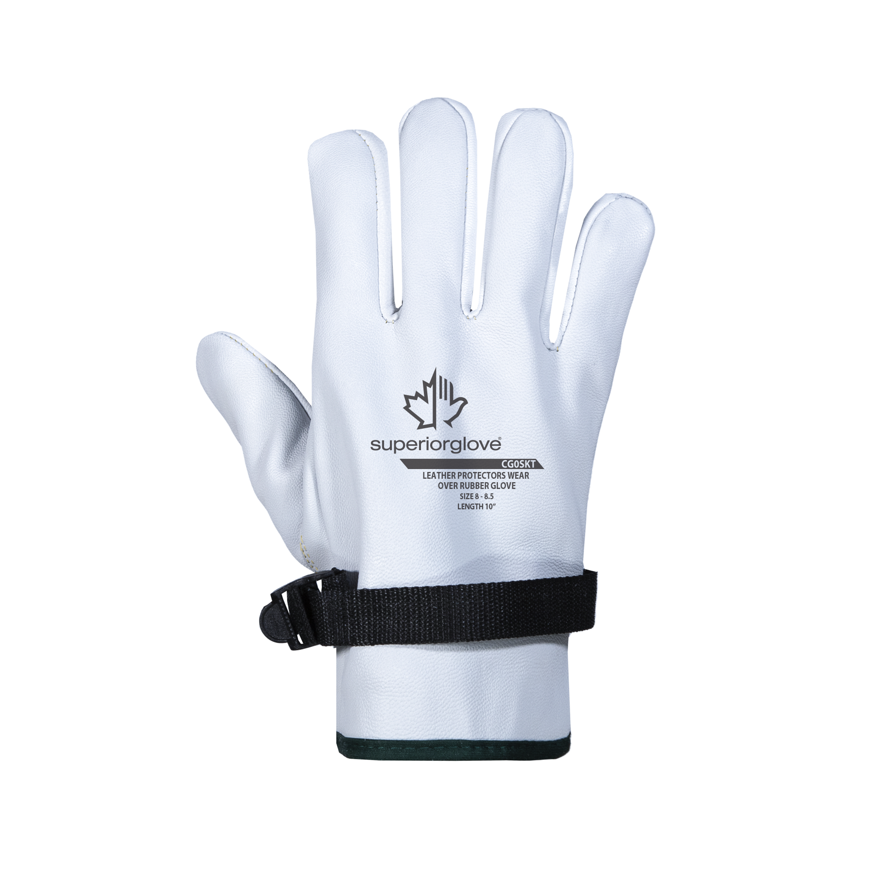 GLOVE 10IN LEATHER CLASS 0/00 V WHITE 10