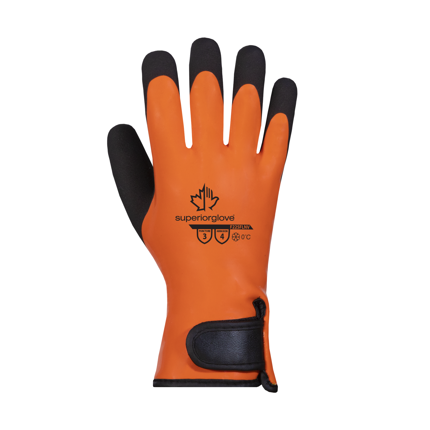 GLOVE CHEMICAL PVC ACRYLIC LINED ORNG M