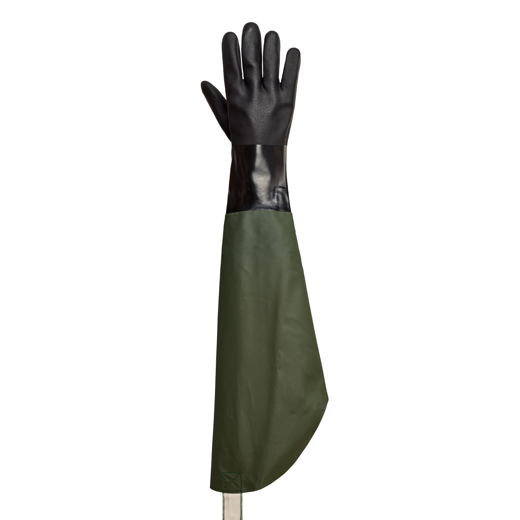 GLOVE FULL ARM LENGTH PVC PALMS BLK 9