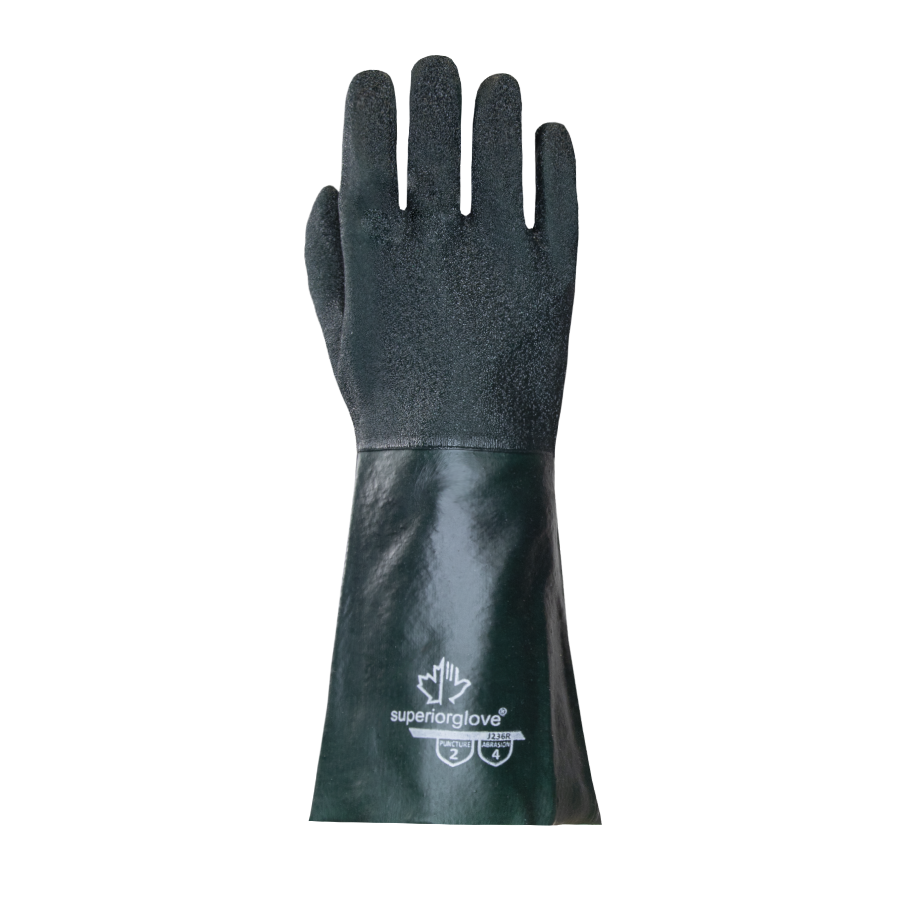 GLOVE CHEMICAL PVC 14IN CUFFS GREEN 10