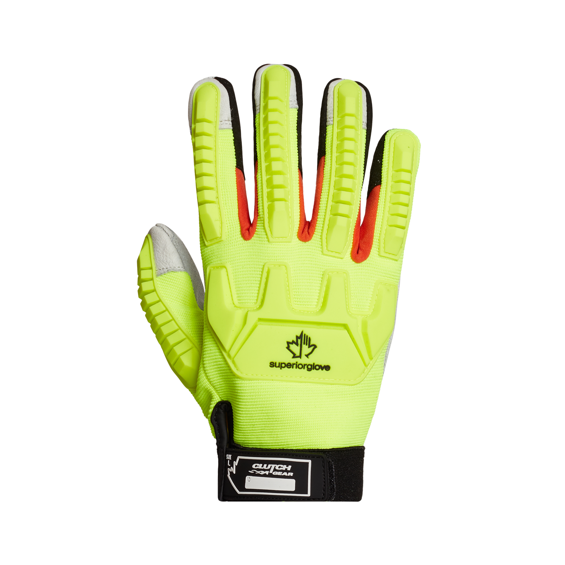 GLOVE HIVIZ WITH IMPACT BUMPERS YLW S