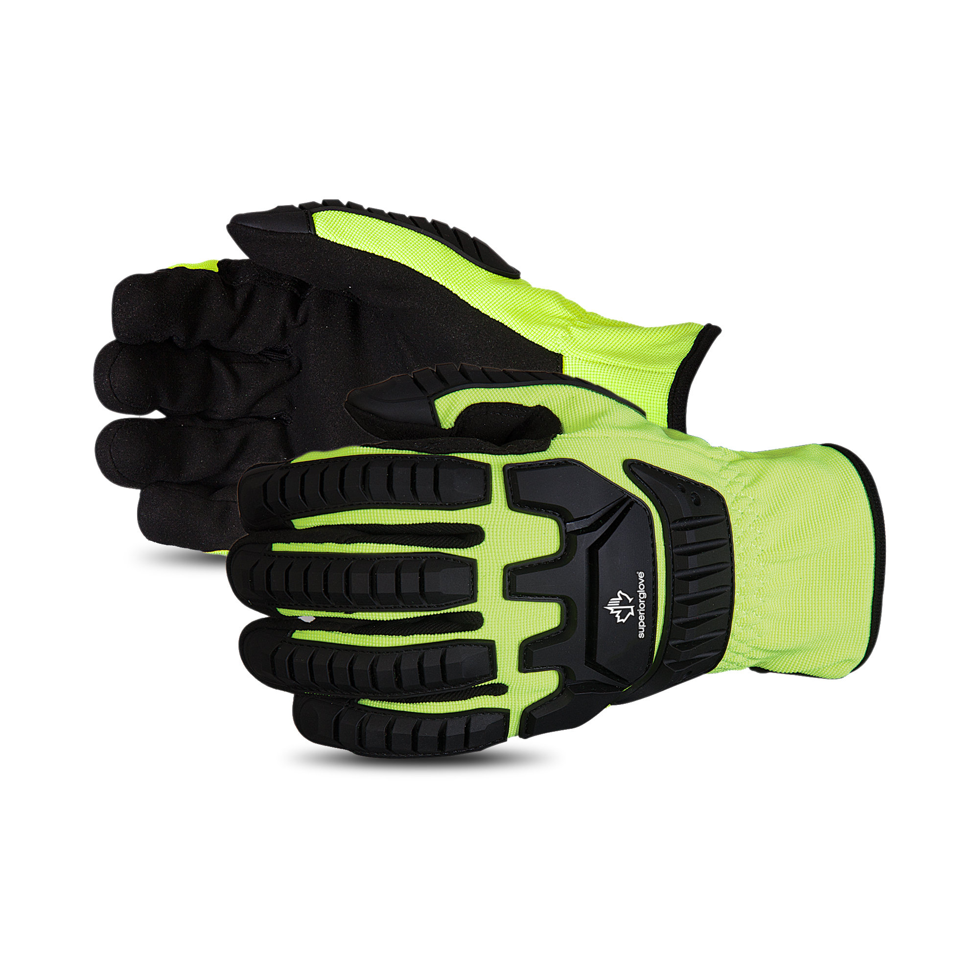 GLOVE HIVIZ MECHANICS BUMPERS GRN XL