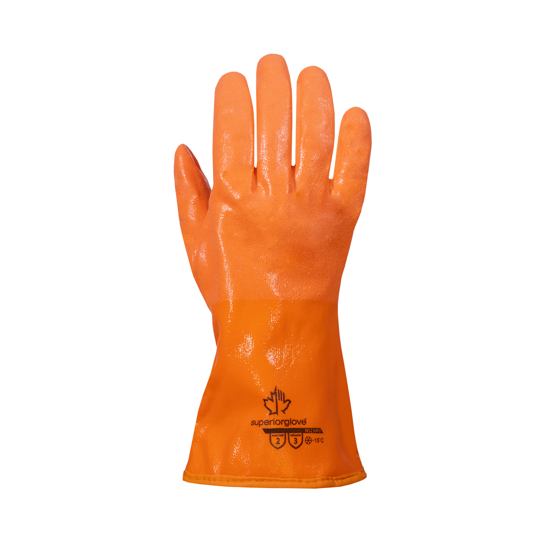 GLOVE FLEXIBLE CHEMICAL COLD VP ORNG L