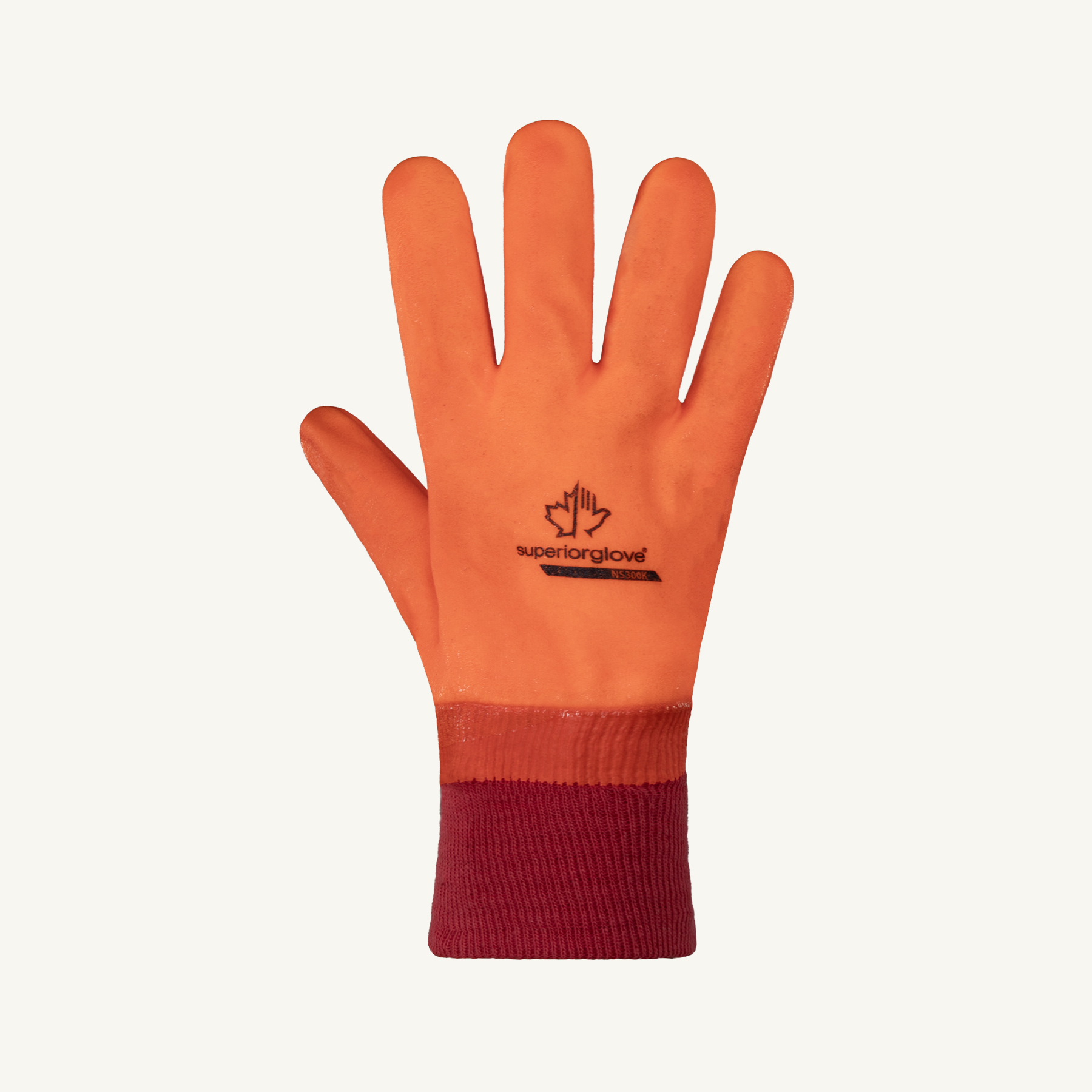GLOVE PVC TRIPLE FOAM LINED ORNG L