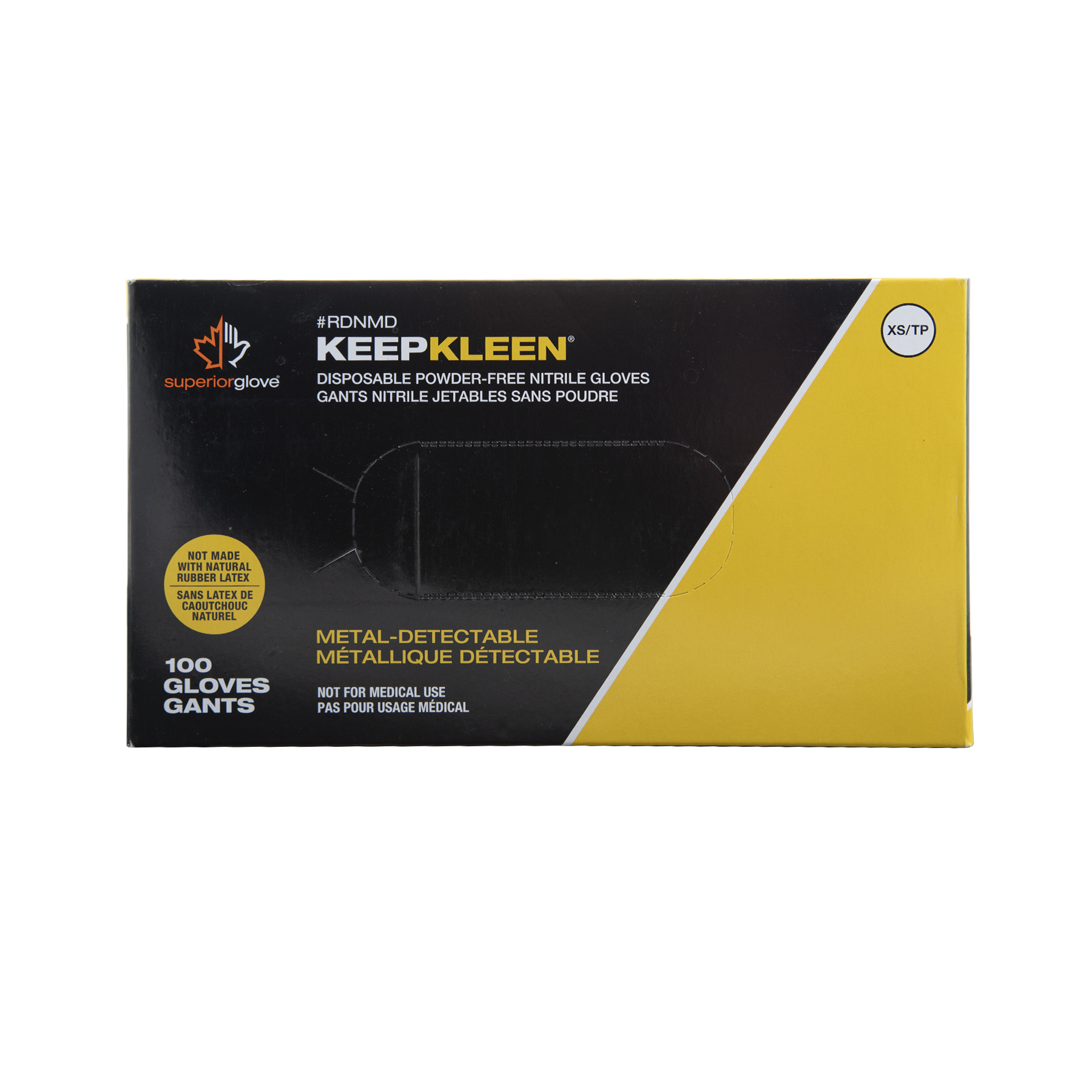 GLOVE FOOD SAFE3.2 MIL MTL DETECT BLK XS