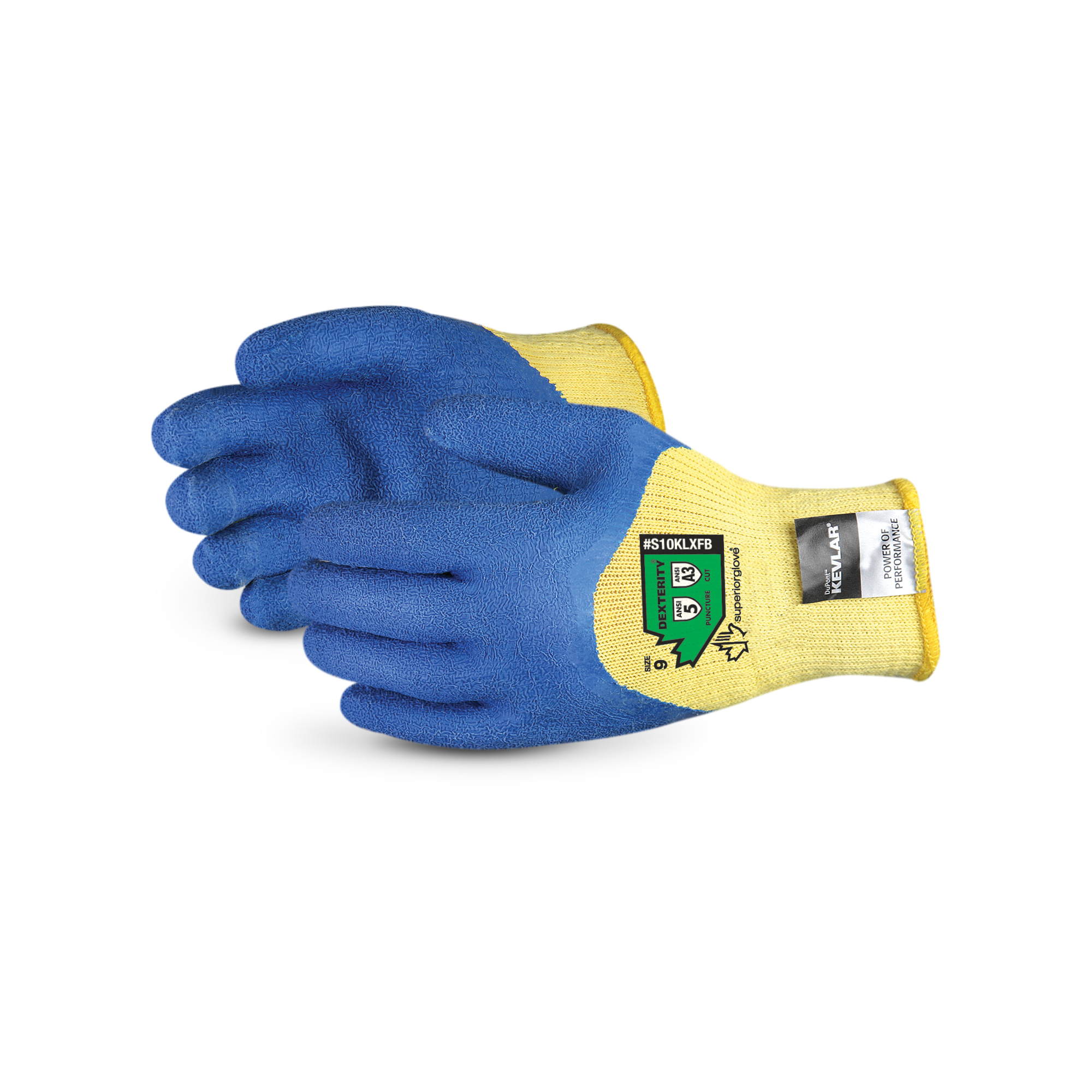 GLOVE CUTA3 KNIT 3/4 LATEX PLM VP YLW 10