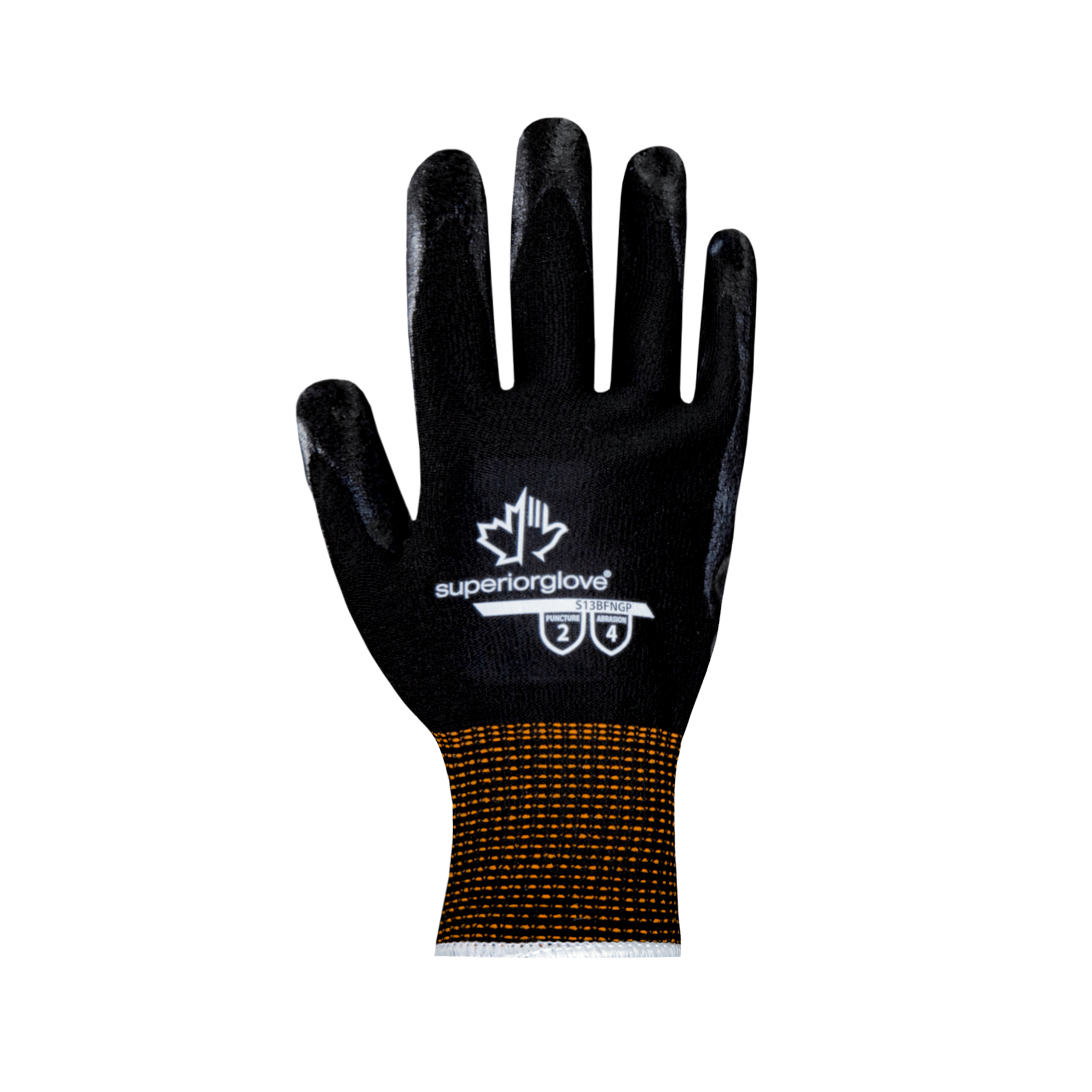 GLOVE POLYESTER FOAM NITRILE PALM BLK 9