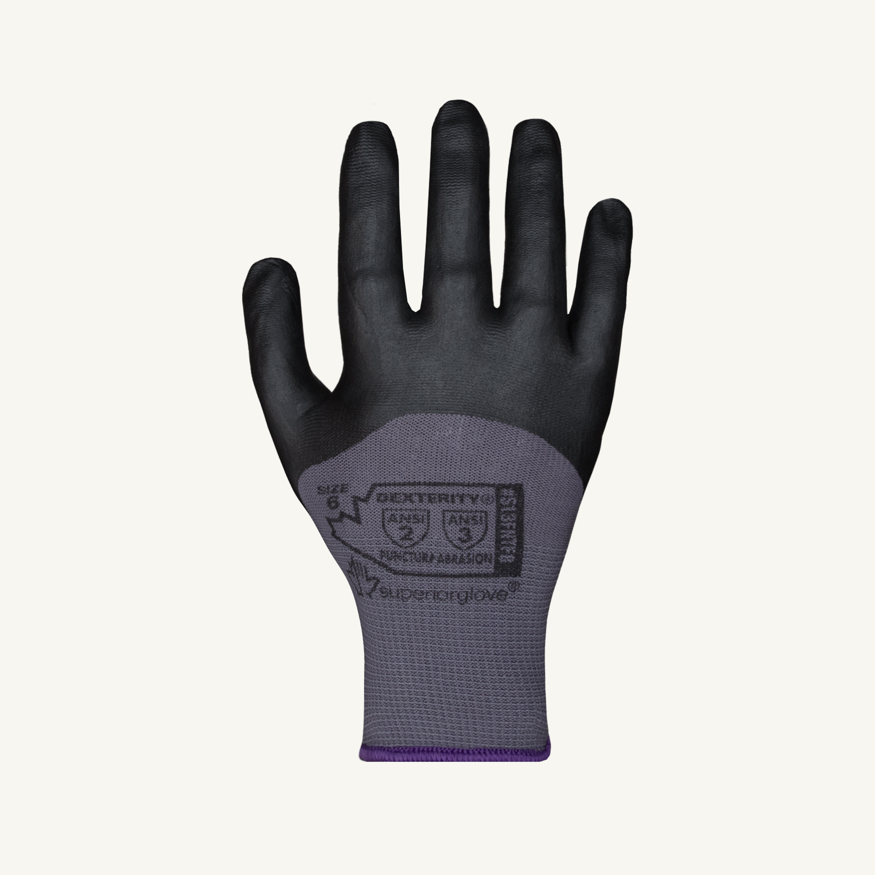 GLOVE CUT A2 NYLON 3/4 NITRILE VP GRY 5