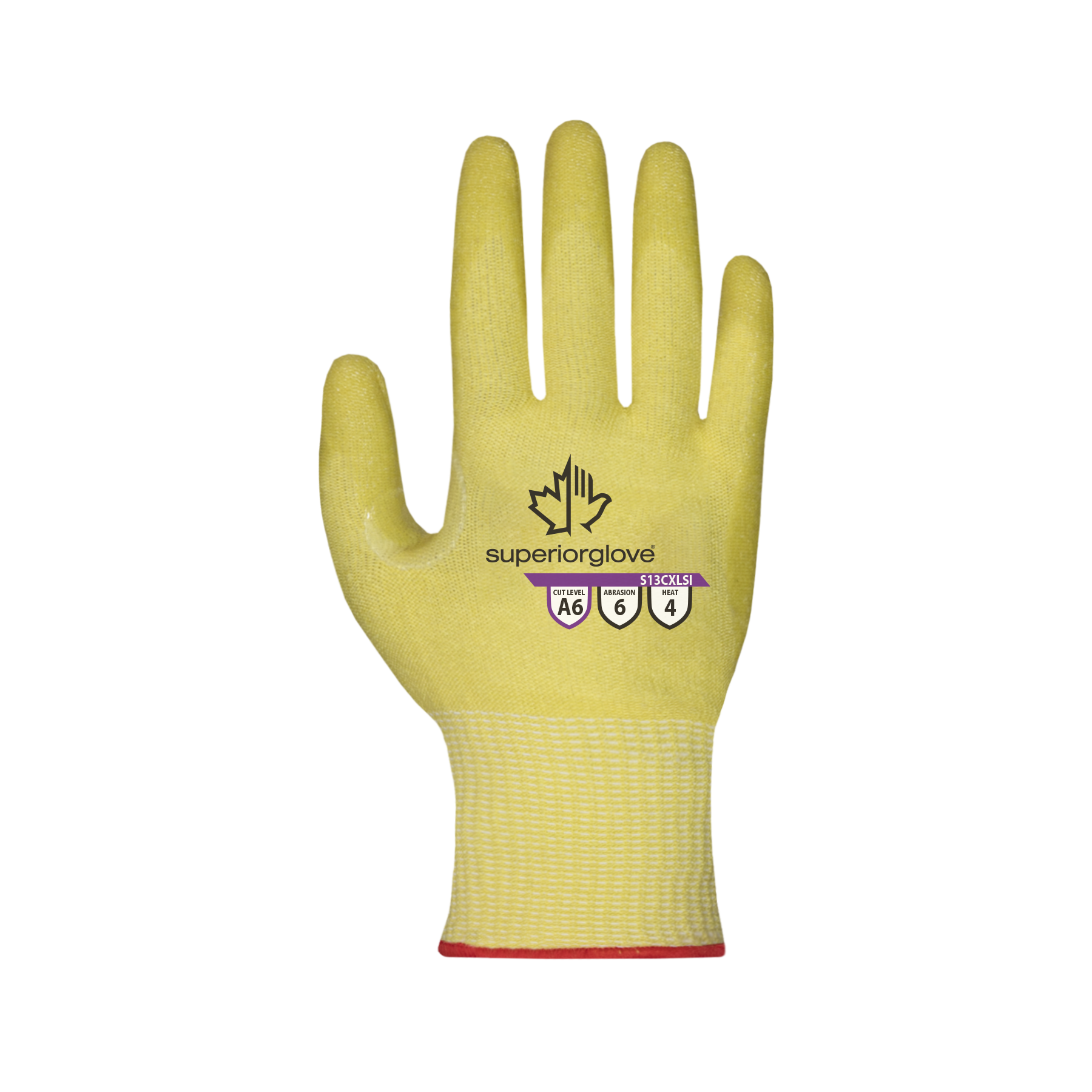 GLOVE CUT A6 HEAT 4 KNIT SILICONE YLW 11