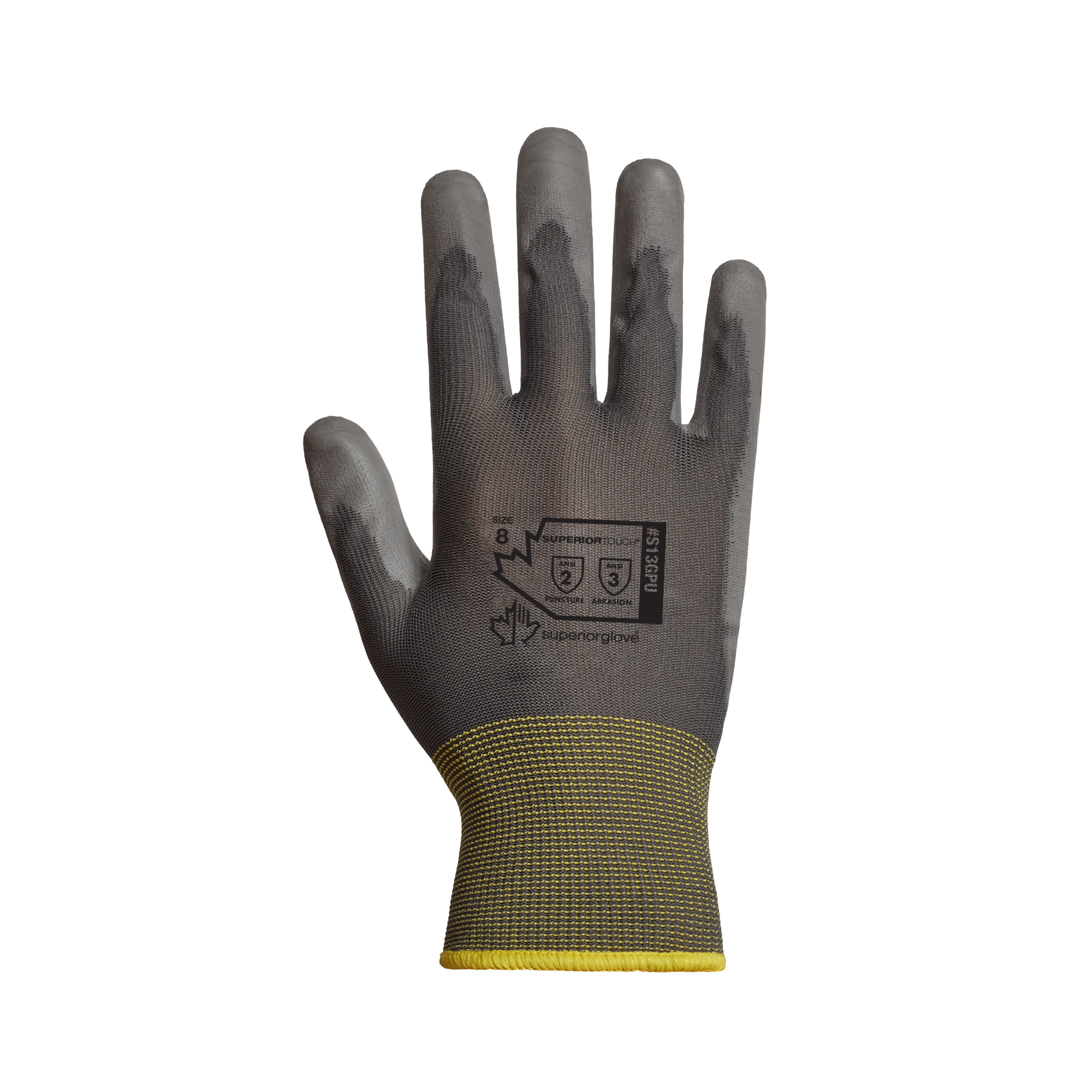 GLOVE GP CTD SZ9 POLYURETHANE GRA SMLS