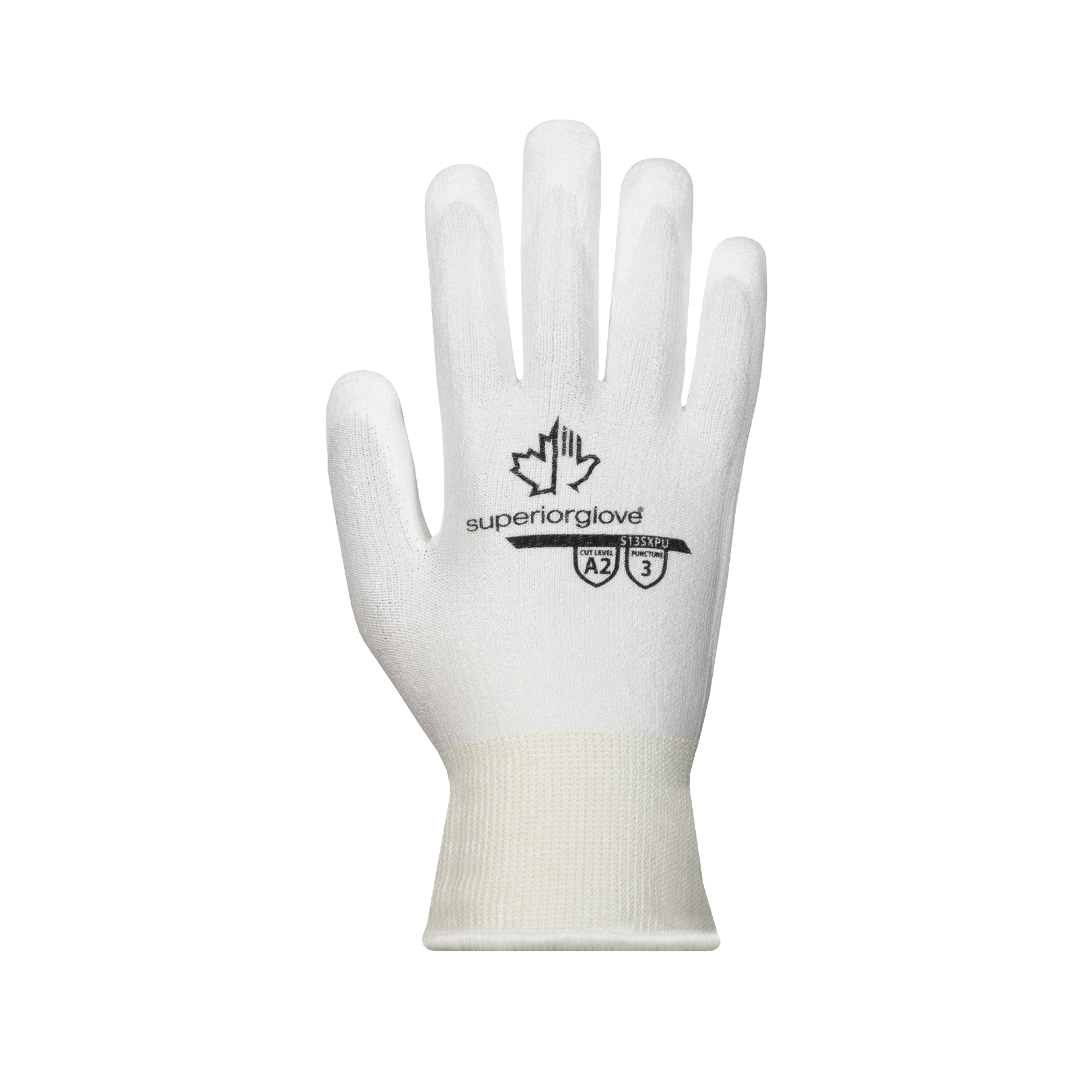 GLOVE CUT A2 KNIT PU PALM CLEANRM WHT 10