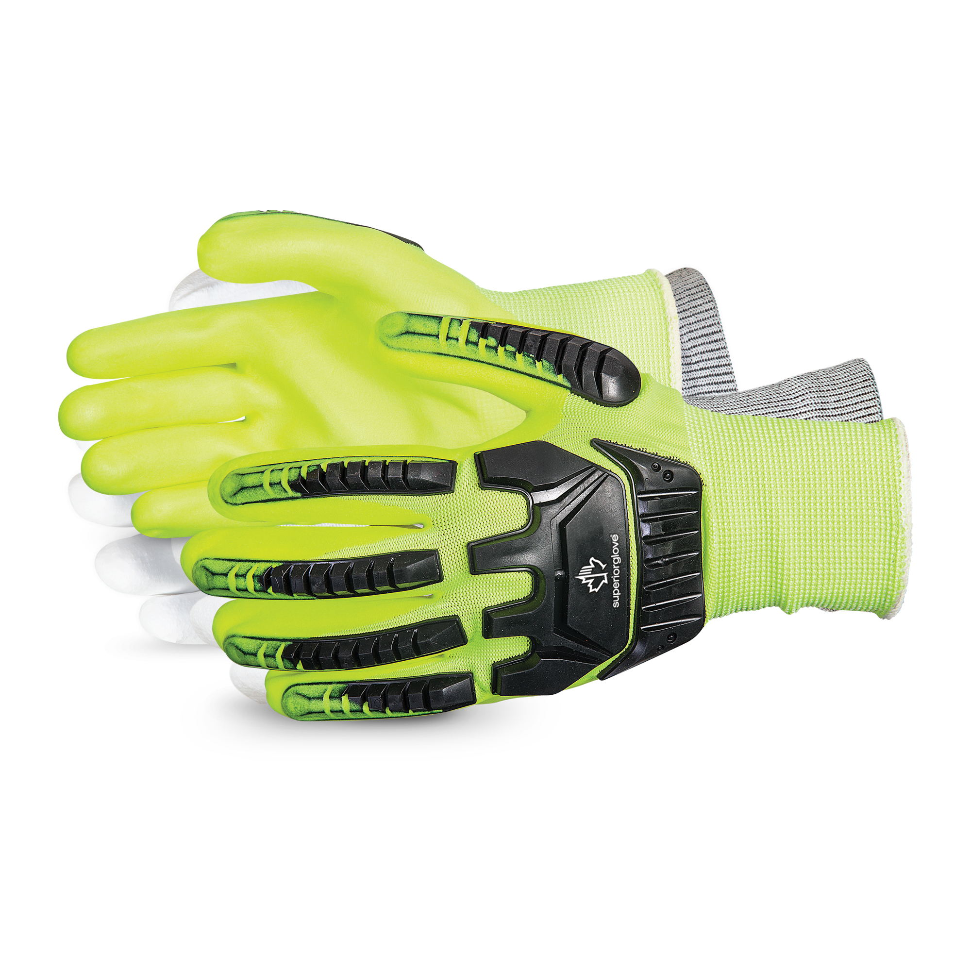 GLOVE HIVIZ IMPACT 2 NYLON GRIP YLW XL