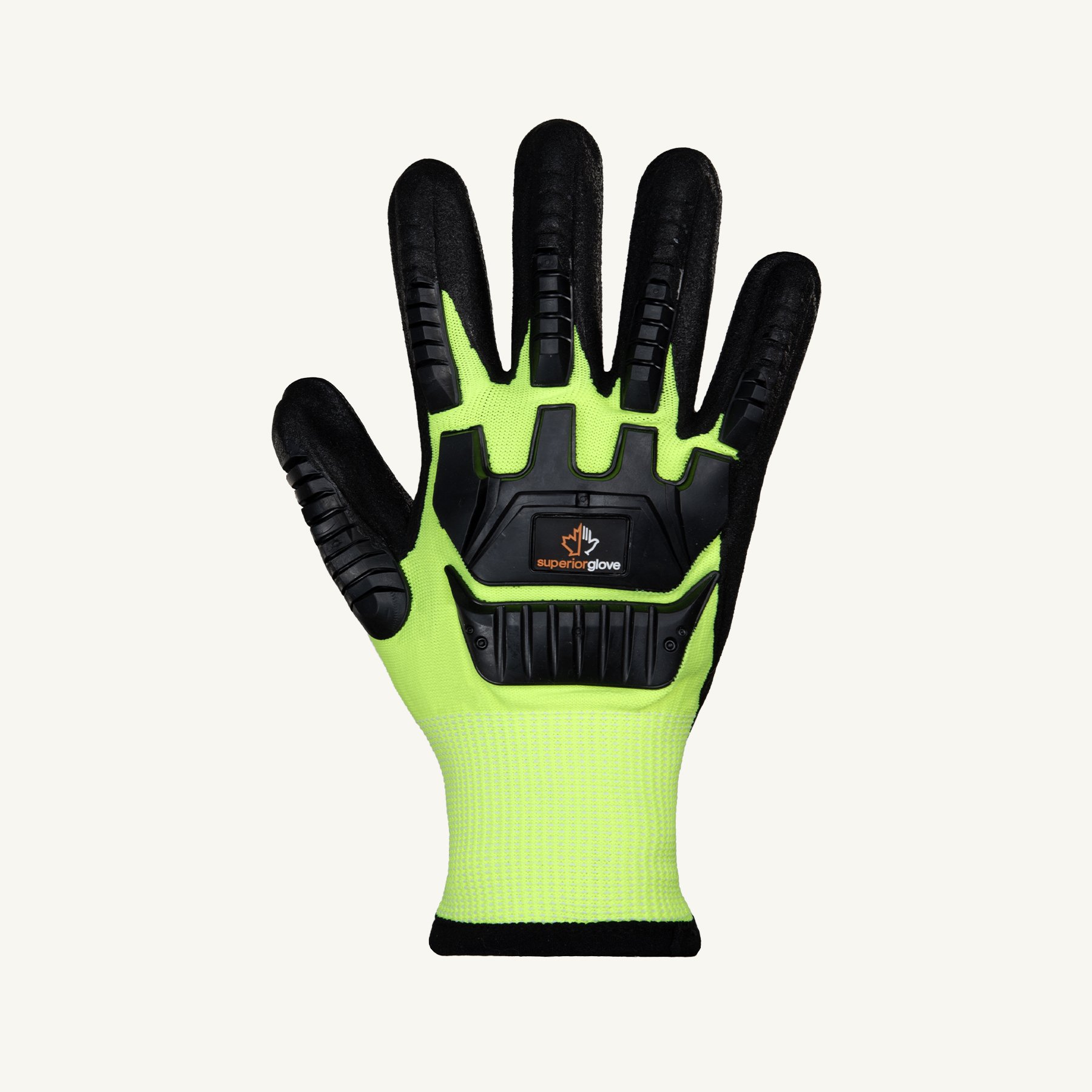 GLOVE HIVIZ KNIT IMPACT NITRILE GRN M