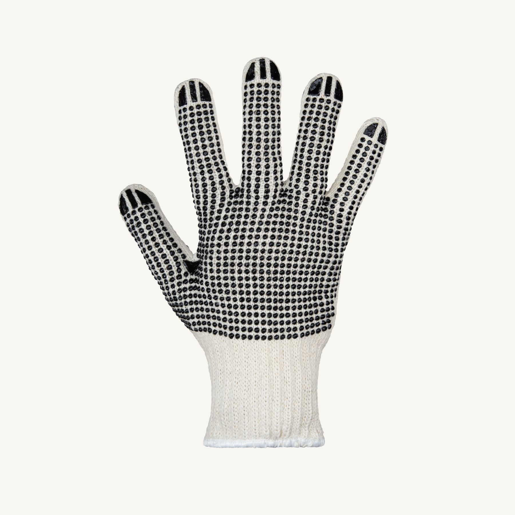 GLOVE COTTON/POLY PVC DOTS GRAY M