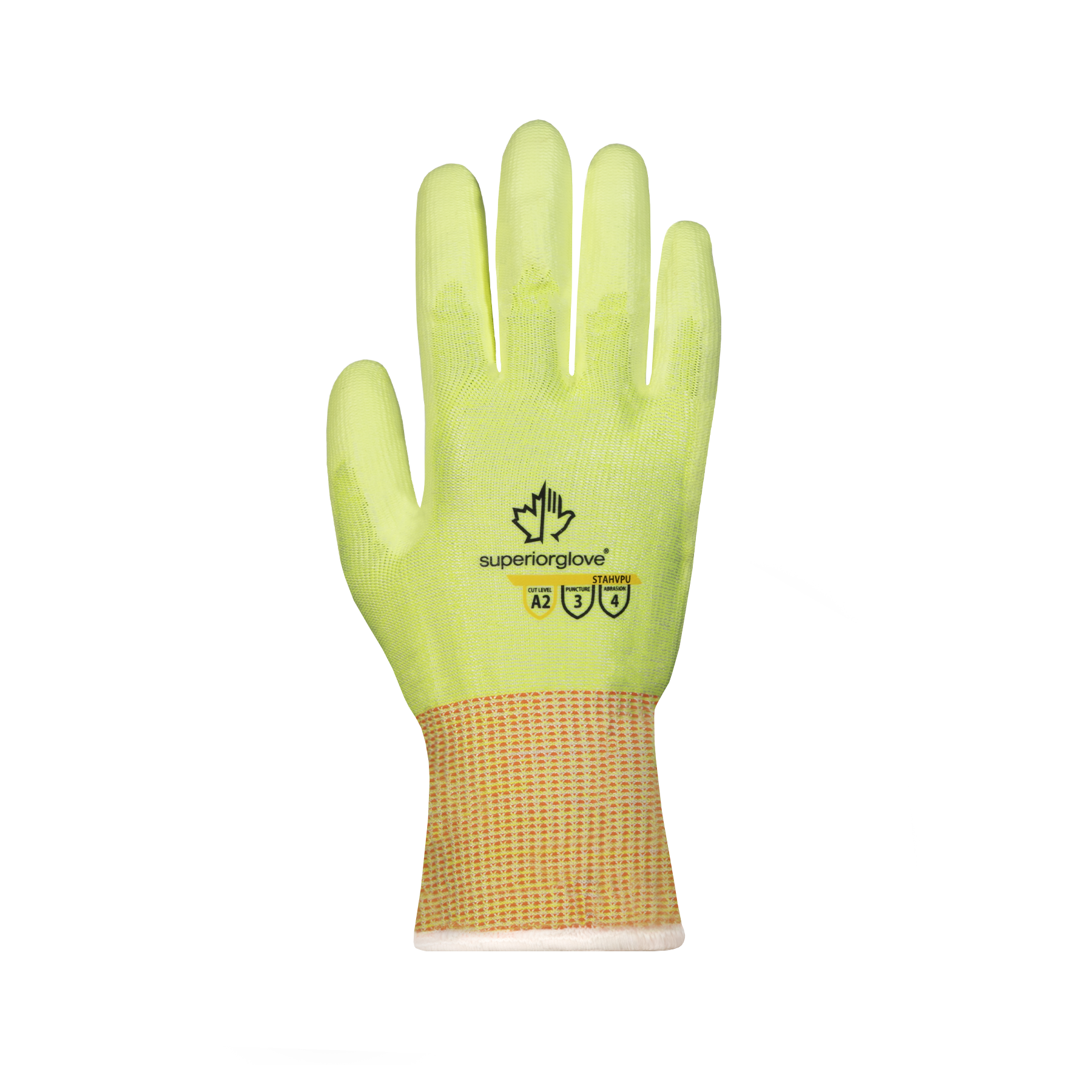 GLOVE HIVIZ CUT A2 PU PALMS HVYELLOW 6