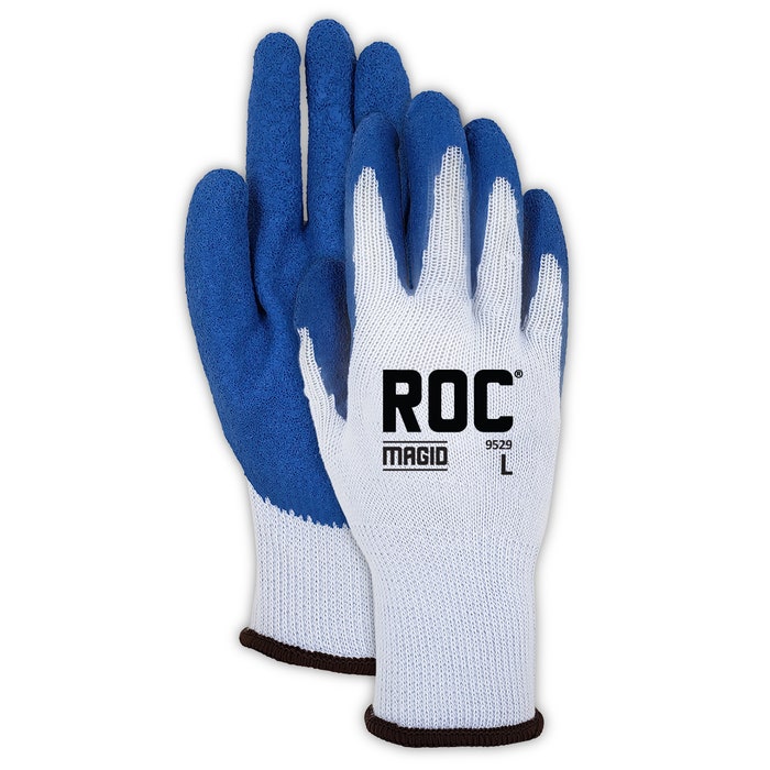 GLOVE SIZE MD. LATEX COATED CRINKLE GRIP