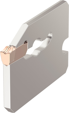 Kennametal 6678592 0.7470 in Height, 0.0650 in Width, 0.9920 in OAL, Neutral, Indexable Cut-Off Blade