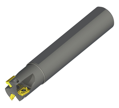 Kennametal 2383977 1.0000 in Milling Dia, 8.0000 in Shank Length, 0.3550 in Max Depth, 8.0000 in OAL, 3 Inserts, Coolant Through, Indexable Square-Shoulder End Mills