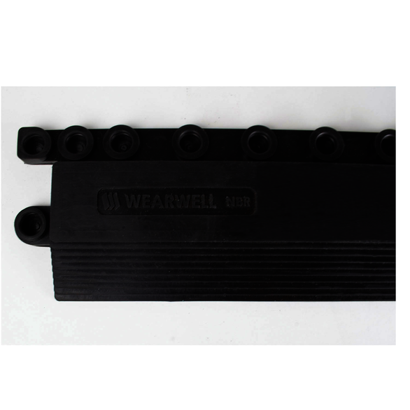 24/Seven LockSafe 578.EDGINGFNBRBK Drainage Female Mat Edging, Black, For Use With Anti-Fatigue Mat, Nitrile Rubber, 39 in L x 3 in W x 5/8 in THK