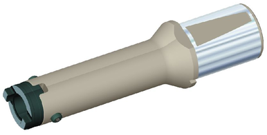Kennametal 1134434 1.9685 in Shank Dia, 1.5748 in Nose Dia, 8.9764 in OAL, Coolant Through, Drill Adapter