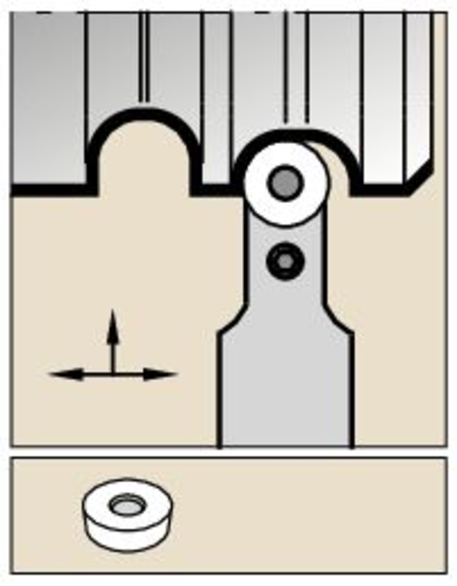 Kennametal 11228888 Hand of Holder Neutral, Toolholder Style PRCC, Rake Neutral, Indexable Turning Toolholder